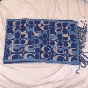 NWT Blue Coach Scarf